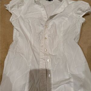 Women's White Button-Up Blouse